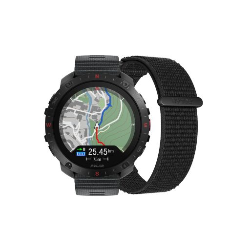 Polar Grit X2 Pro + Tépőzáras csuklópánt - Éjfekete