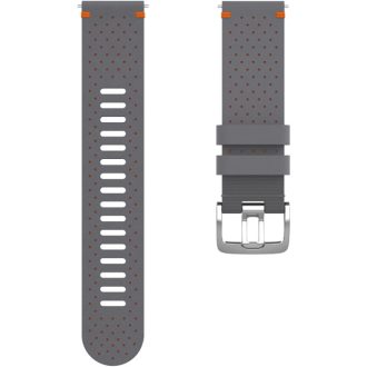 POLAR WRISTBAND 22MM PERFORATED LEATHER GREY/ORANGE M/L