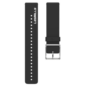 POLAR WRIST BAND 20MM SIL BLK M/L LM