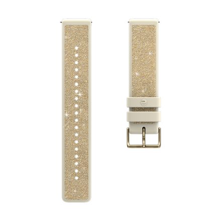 POLAR WRIST BAND 20MM FKM/CRYSTAL GOLD S